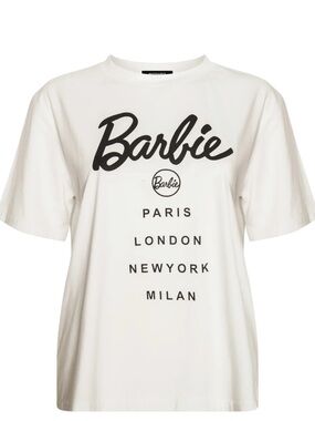 Barbie x Missguided NWOT White Graphic Tee